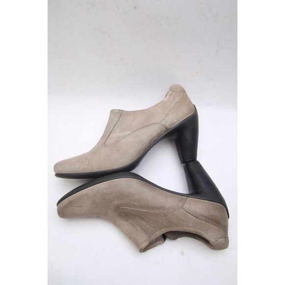 Nwob Ecco Booties Heeled Ankle Shoes Leather Distressed Women's Sz 41 Us 10-10.5 - Picture 6 of 16